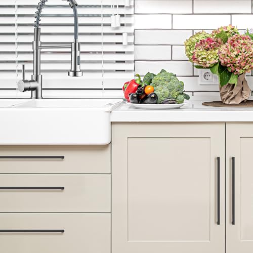 Image of Ravinte Matte Black Kitchen Cabinet Handles 10 Inch Pulls 35 Pack | Solid Zinc Alloy , Smooth Design, Screws Included, Square Pulls for Kitchen Drawers & Cupboards