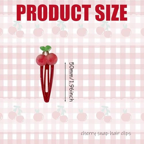 Kesvila 20 Pcs Snap Hair Clips - Cherry Barrettes For Women And Girls thumb #1