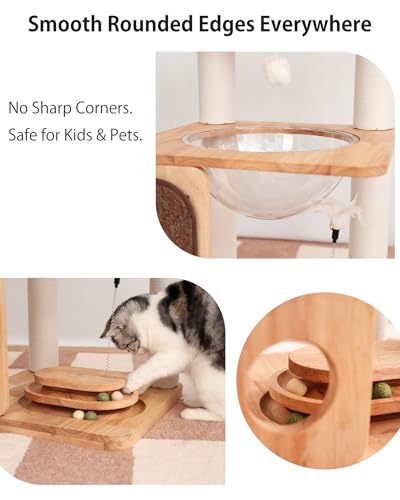 Árbol de Gato de Madera Moderno para Gatos Grandes miniatura 6
