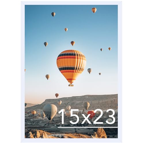 Image of JCJMY 15x23 Picture Frame, White - Horizontal & Vertical Formats for Wall Hanging, 15 x 23 Gallery Frame for Photos & Posters