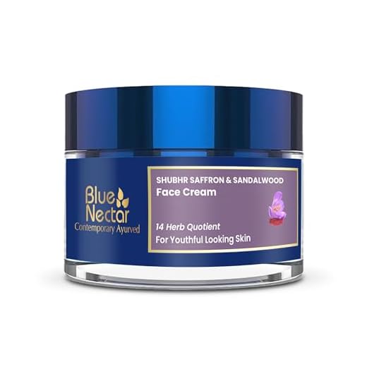 Blue Nectar Anti Ageing Day and Night Brightening Face Cream for Wrinkles with Pure Saffron Sandalwood (No Parabens or Mineral Oil) (50GM)