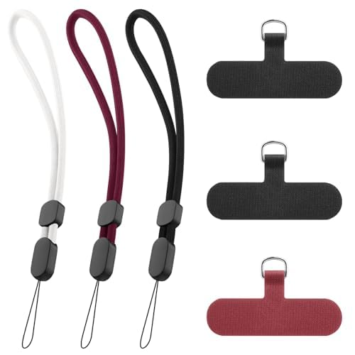 Mobile phone lanyard universal Cell Phone Lanyard with adjustable nylon neck strap wrist strap mobile phone tether belt for iPhone Huawei Samsung All Smartphones Pack D One Size