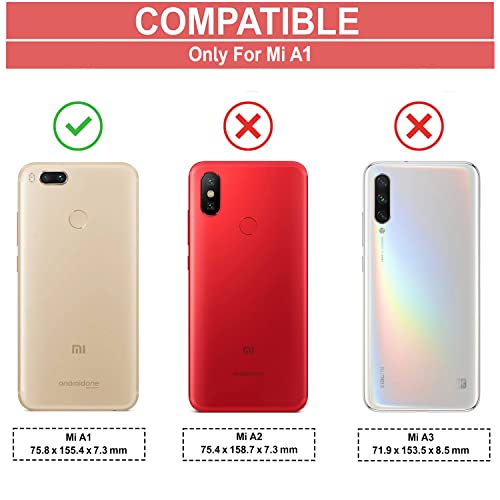 Image of Zapcase Back Case Cover for Mi A1 | Compatible for Mi A1 Back Case Cover | Clear Case with Camera Protection | (TPU + PC | Matte Black)