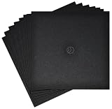 Graduation Cap Topper Kit 25 Count 9x9 Inch Black Glitter Caps with 150 Adhesive Dots for DIY Decorating Mortarboard Decoration Supplies