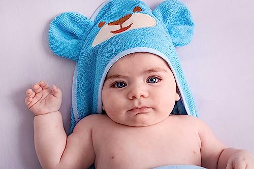 Toalha De Banho Bebe Infantil Felpuda Com Capuz 70x70cm