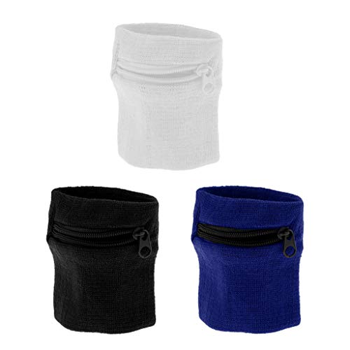 #N/A 3x Mulheres Homens Elástico Badminton Pulseira Braçadeira De Bolso Para Ciclismo Fitness Yoga