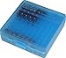 MTM P-100-9-24 Ammo Box 100 Round Flip-Top | Fits 9mm 380 ACP | Easy to grip | Stackable, Snap Lock Latch | USA Made | Clear Blue