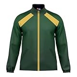Roamers Sport - Men's Track Jackets - Full-Zip, Lightweight Brushed Tricot Knit Track Jacket for Versatile Wear- Dark Green/Gold - X-Large