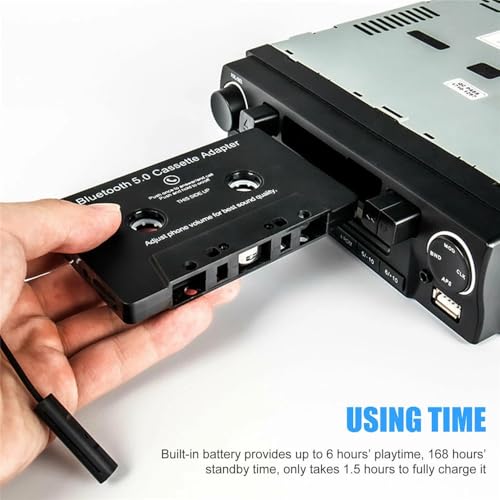 Adaptateur cassette Bluetooth 5.0 avec micro pour autoradio