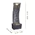 Teamson Home 38.5" Modern Curved Outdoor Water Fountain – Freestanding Floor Garden Waterfall Fountain with LED Lights, Weatherproof Polyresin Water Feature for Patio, Yard, Black & Stone Gray