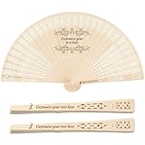 10 Stück personalisierte Hochzeitsfächer, individuelle Handfächer, Hochzeitsfächer, einzigartige Gastgeschenke für Brautpartys, handgefertigte Holzfächer für Gäste (Hohler Holzfächer)