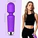 Handheld Cordless Mini Massager, Powerful Quiet with Waterproof, 20 Modes & 8 Speeds Vibration Wand for Back Neck Shoulders, Muscle Soreness Relief & Recovery (Purple)