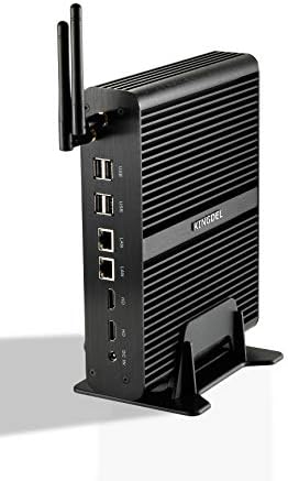 KINGDEL Intel 5th Gen. i7 CPU, 4K HTPC, Fanless Mini Box PC with 16GB RAM 256GB SSD, 2xHD Ports, 2xLAN, 1xSPDIF, 4xUSB3.0, Windows 11 Pro