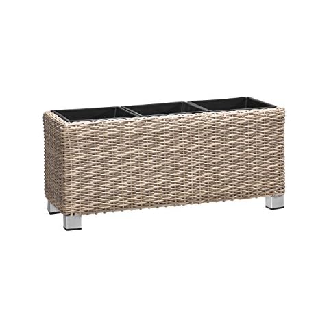 Gartenfreude Pflanzkübel, Raumteiler, Polyrattan für Innen und Außen Cover
