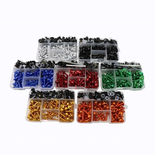Kit vis carénage moto anti-vibration écrous robustes rouge - 6