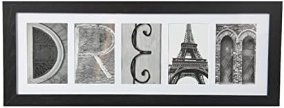 5-Opening, White Matted Black Photo Collage Frame