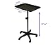 InkBed Extra Large Black Steel Single-Post Mayo Instrument Stand with Lift Out Work Tray Tattoo Salon Spa