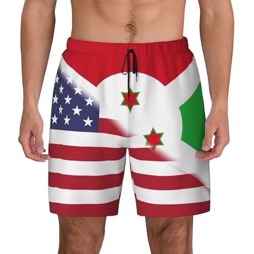 Maillot de bain décontracté double couche à motifs drapeaux pour l'été - 7