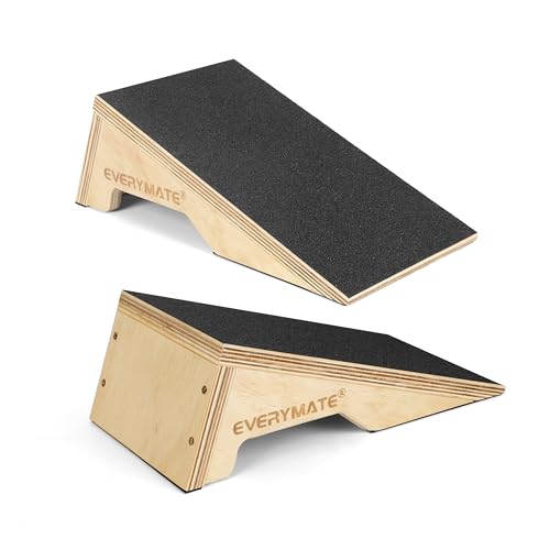 EVERYMATE Slant Board for Calf Stretching and Squats, Knees Over Toes Athletic Performance, Non-Slip...