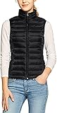 TSLA Women's Lightweight Packable Accent Puffer Jacket, Water-Resistant Winter Coat, Vest Black, X-Large