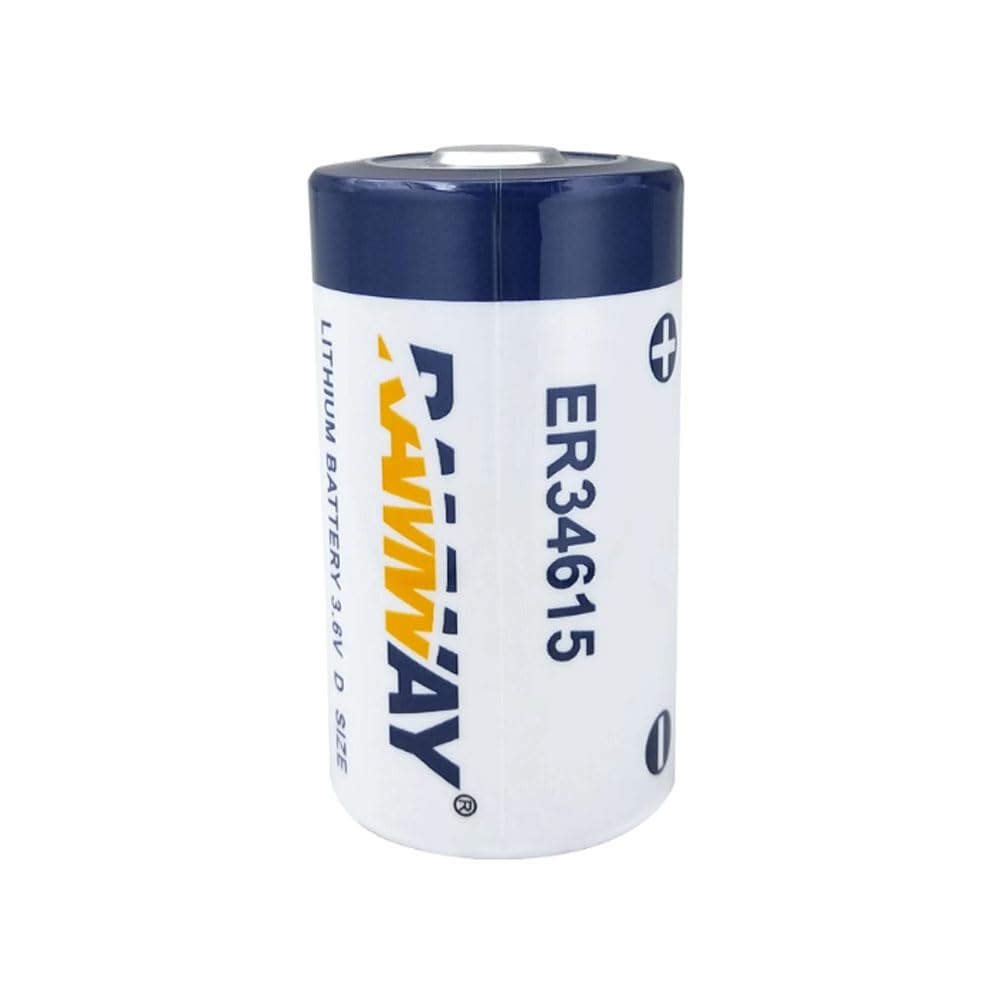 Batteria Al Litio ER34615, Formato D, 3,6V E 19000 MAh, Alta Capacità, Non Ricaricabile, Venduta Singola