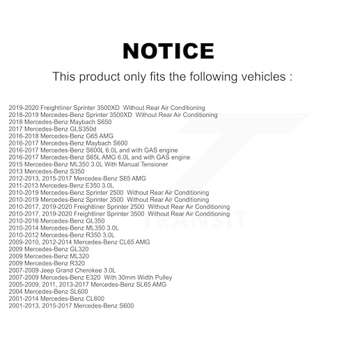 Kobra Accessory Drive Belt Idler Pulley KTP-89535 For Mercedes-Benz Sprinter 2500 ML350 Jeep Grand Cherokee 3500 E350 GL350 ML320 R350 E320 GL320 SL65 AMG S600 R320 Freightliner CL600 SL600 G65 S350 by Kobra - Image 2