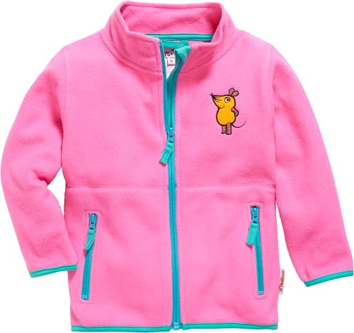 Playshoes Fleece-Jacke Unisex Kinder Outdoor-Oberteil, pink Die Maus, 98