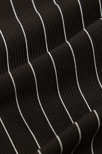 Image of SNITCH Men Casual Plus Size Shirt | Regular Fit Full Sleeve Mandarin Collar Striped Design | Premium Cotton Linen Blend & Breathable Fabric for Office & Everyday Wear