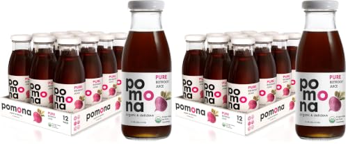 Image of Pomona Organic Cold Pressed Beet Juice, Non-GMO, No Sugar, Gluten Free, Kosher, Preservative Free - Pack of 24, 8.4 oz