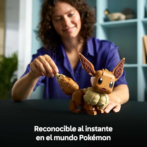 Miniatura 3 de LEGO Pokémon Eevee - Kit de Construcción para Adultos - Maqueta 3D de Puzzle Anime - Figura Articulada con Extremidades, Orejas y Cola Móviles - Decoración de la Habitación - Regalo Gamer - 72151
