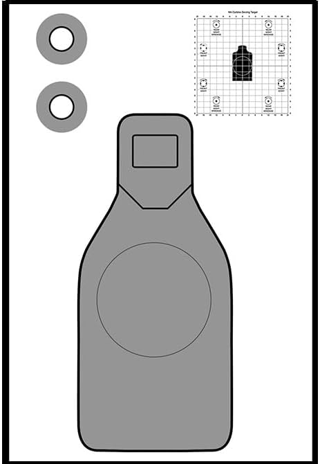 US Marshals Service Official Qualification Target Featuring Modified QT Target Design and Two Additional Bull's-Eye Targets for Precision Training Ink: Black and Gray Size : 24.5" x 40"