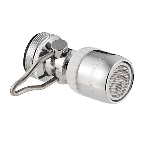 AM Conservation Group, Inc. FA021-C-1.5 Simply Conserve Low Flow 1.5 GPM Single Spray Swivel Faucet Aerator with Pause feature