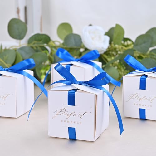Image of Double Face Royal Blue Satin Ribbon 3 /8 inch X 50 Yards Polyester Royal Blue Ribbon for Gift Wrapping Very Suitable for Weddings Party Hair Bow Invitation Decorations and More