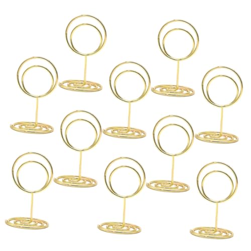 HOMOCONO 10pcs Chic Table Number Holder Clip Stand Stylish Photo Clip Holder for Memo and Place Cards Robust Iron Design for Restaurants Cafes and Events