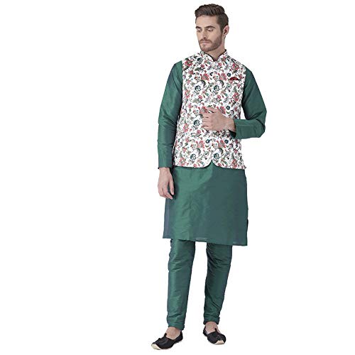 Image of hangup 3pc Kurta Pajama Basket 3PC 61ASeaGreen-KPW 42