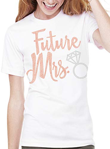 White Bride Shirt - Rose Gold Diamond 