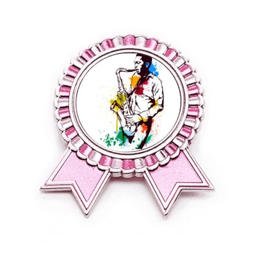 Broche aquarelle rock pin's rock homme musique en métal style peinture colorée