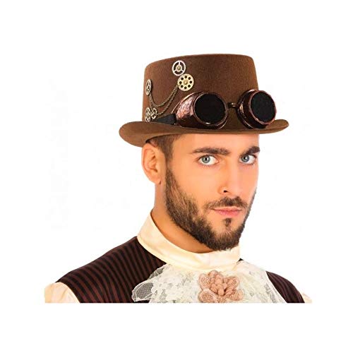 Atosa-56497 Sombrero Steam Punk, color marrón (56497) , color/modelo surtido Cover