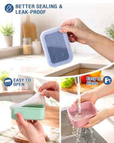 Image of 8 PCS Silicone Freezer Molds with Lid, Silicone Soup Freezer Molds Meal Prep Containers ((1 Cup, 1 /2 Cup) 10 Pcs)