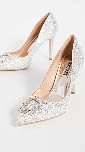 Badgley Mischka womens Cher Ii Pump, Ivory Satin, 9 US | Image 4
