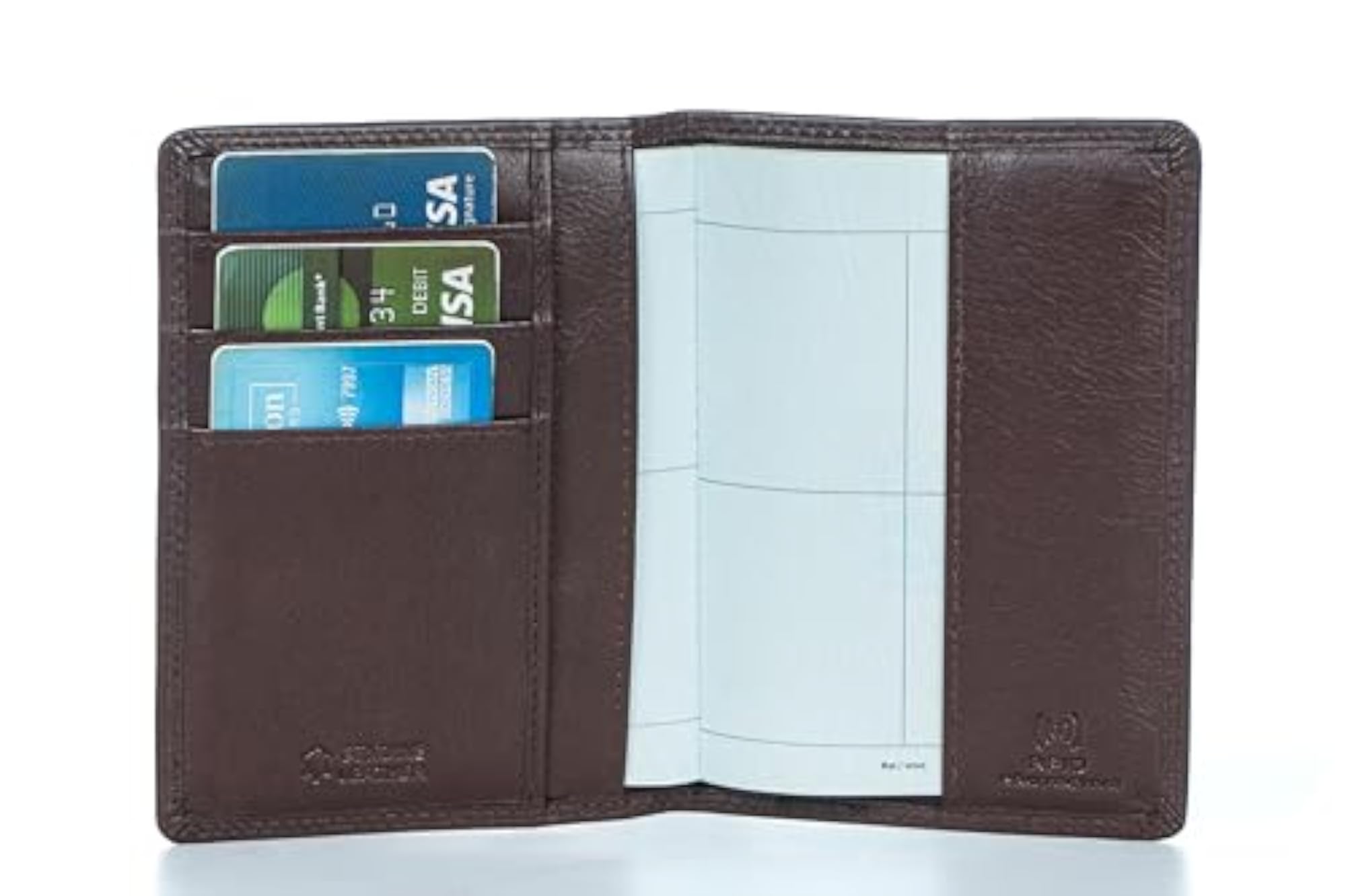 Genuine Leather Passport Wallet for Men and Women (Brown)