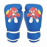 Kids Boxing Gloves for 4-12 Ages Children Boys and Girls PU Cartoon Sparring Training Palm Sanda Juvenile Hand Punching Bag Kickboxing Muay Thai MMA Blue X-Large