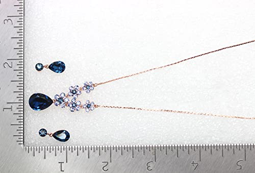 Image of Faship Gorgeous Rhinestone Crystal Floral Necklace Earrings Set