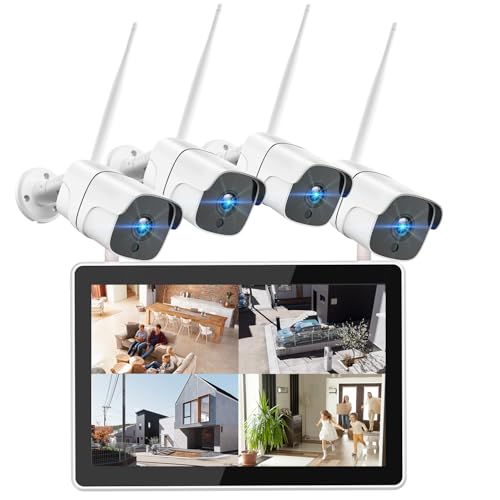 Wireless Security Camera System with 12