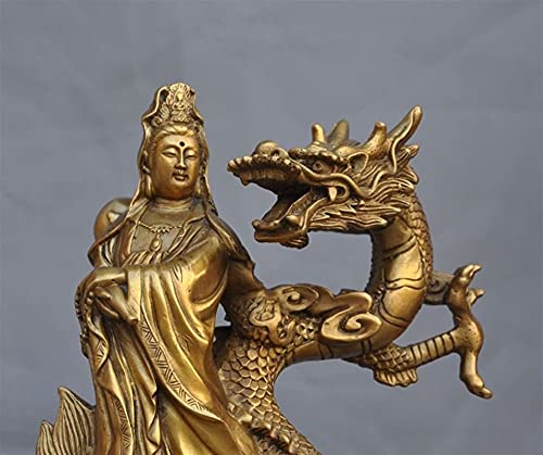 Statue GuanYin déesse bouddhisme en laiton pour harmoniser la maison