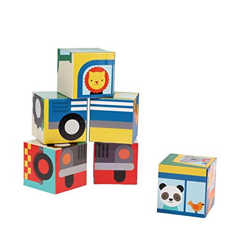 Image of Petit Collage Vehicles Puzzle Blocks
