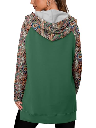KISSMODA Women Hoodies Dress Long Sweatshirts Dress Raglan Sleeves Oversized Sweatshirts with Pocket 2025 Fall Winter Trendy