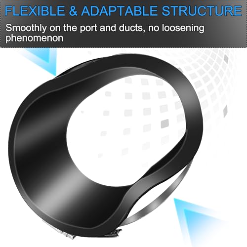 150mm Flexible Gummimuffe Gummikupplung mit Zwei Edelstahlschellen, Flexible Geräuschmindernde Manschette für Rohrventilator,Rohrverbinder für Rohrventilator,Zum Anschluss Von Rohrventilatoren