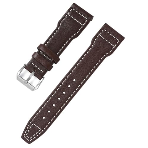 Bracelet montre cuir véritable 21mm style aviateur pour sublimer votre IWC Mark