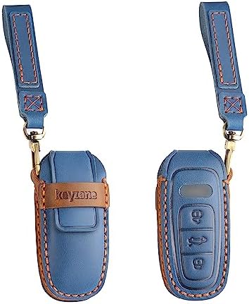 QBUC For Audi Key Fob Cover Case With Keychain,Fit For Audi A3 A6 A7 A8 Q7 Q8 E-Tron